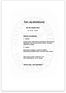 Fodterapeut seminar i fod- og ankelkirurgi