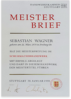 Meister brief, Schuhmacherhandwerk